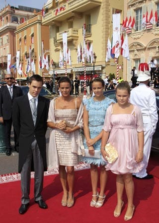 Prinzessin Stéphanie von Monaco mit ihren Kindern.