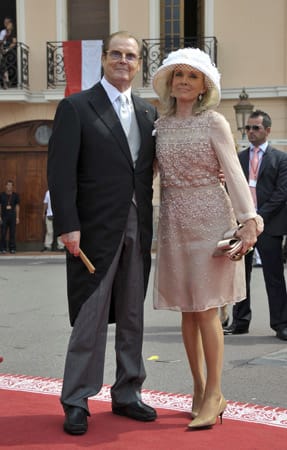 Roger Moore und seine Frau Kristina