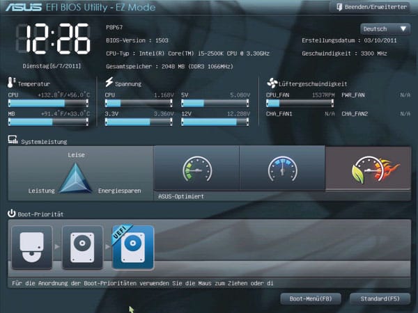 Screenshot Asus UEFI (Screenshot: com!)