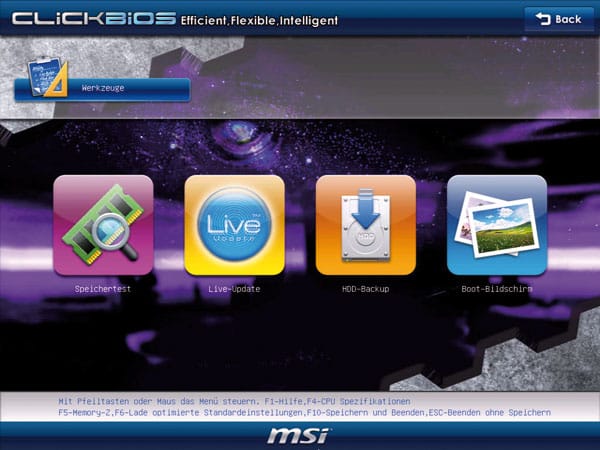 Screenshot UEFI ClickBIOS von MSI (Screenshot: com!)