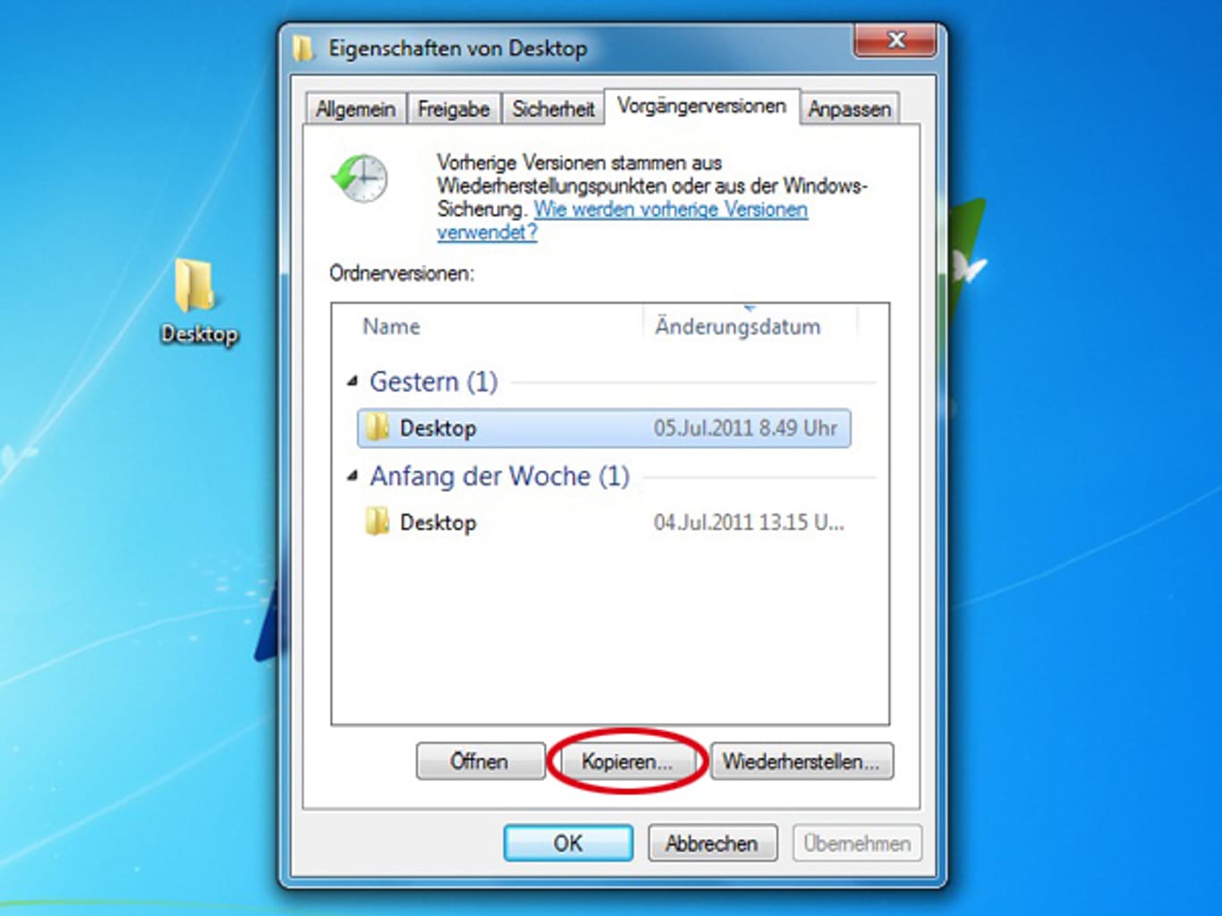 Schattenkopien in Windows konfigurieren und nutzen