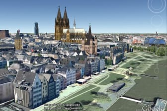 Google Earth zeigt Köln in 3D