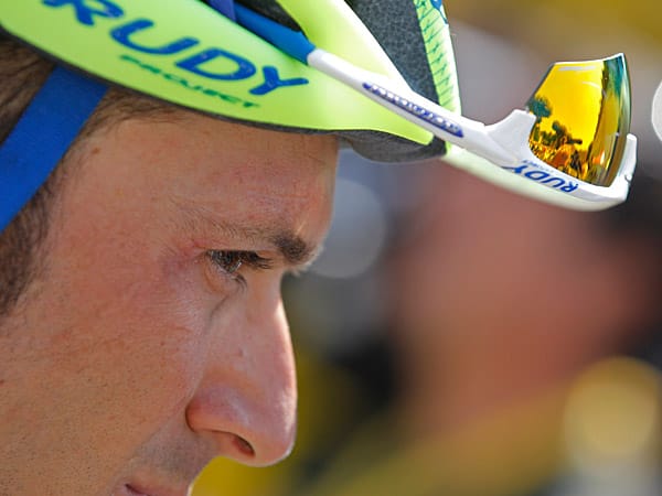 Brillenträger: Ivan Basso fand einen besonderen Platz für seinen Sonnenschutz: