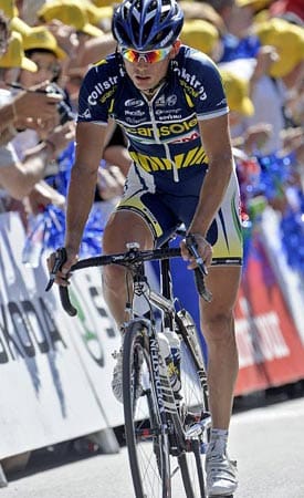 Björn Leukemans versuchte es vergeblich. Der Belgier aus dem Team Vacansoleil schaffte es nicht rechtzeitig ins Ziel in Alpe d'Huez und muss die Tour nach der 19. Etappe verlassen.