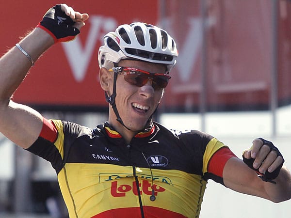 Belgischer Jubel: Philippe Gilbert ist der große Gewinner der ersten Etappe bei der Tour de France 2011.