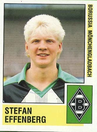 ...Stefan Effenberg gemacht. Der Panini-Sticker zeigt den Ex-Nationalspieler im Jahr 1989 im Gladbach-Trikot.