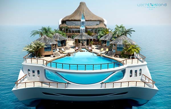 Schwimmende Insel: Der Jacht-Entwurf "Tropical Island Paradise"