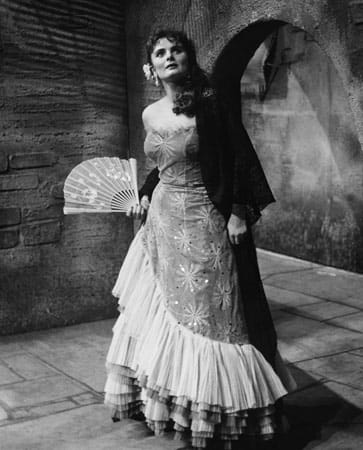 Die Schauspielerin 1956 als "Carmen" in einer Produktion des Deutschen Fernsehfunks DFF.