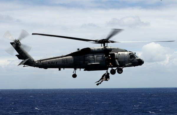 Den SH-60F-Helikopter nutzt die Navy zur Jagd nach U-Booten Den SH-60F-Helikopter nutzt die Navy zur Jagd nach U-Booten