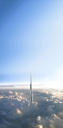 Der Kingdom Tower soll insgesamt 1001 Meter hoch werden. Damit wäre das Bauwerk 173 Meter höher als das Burj Khalifa in Dubai mit "nur" 828 Metern Höhe. (Grafik: Adrian Smith + Gordon Gill Architecture)