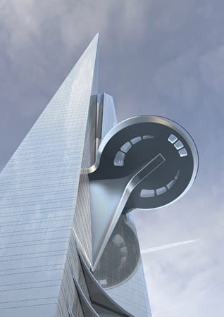 Auch eine Außenterrasse im 157. Stock ist in den Konstruktionsplänen der Architekten vorgesehen... (Grafik: Adrian Smith + Gordon Gill Architecture) Auch eine Außenterrasse im 157. Stock ist in den Konstruktionsplänen der Architekten vorgesehen... (Grafik: Adrian Smith + Gordon Gill Architecture)