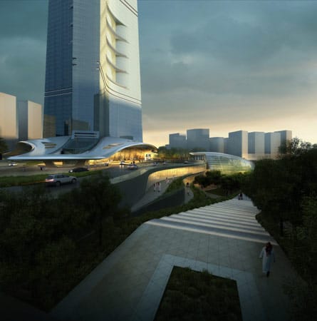 Die rund um den Turm geplante Kingdom City schlägt mit weiteren 14 Milliarden Euro zu Buche. (Grafik: Adrian Smith + Gordon Gill Architecture)
