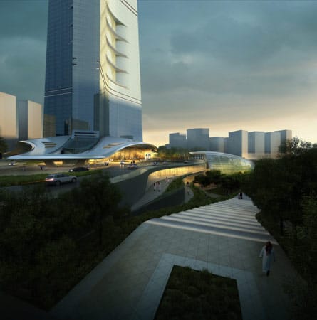 Die rund um den Turm geplante Kingdom City schlägt mit weiteren 14 Milliarden Euro zu Buche. (Grafik: Adrian Smith + Gordon Gill Architecture) Die rund um den Turm geplante Kingdom City schlägt mit weiteren 14 Milliarden Euro zu Buche. (Grafik: Adrian Smith + Gordon Gill Architecture)
