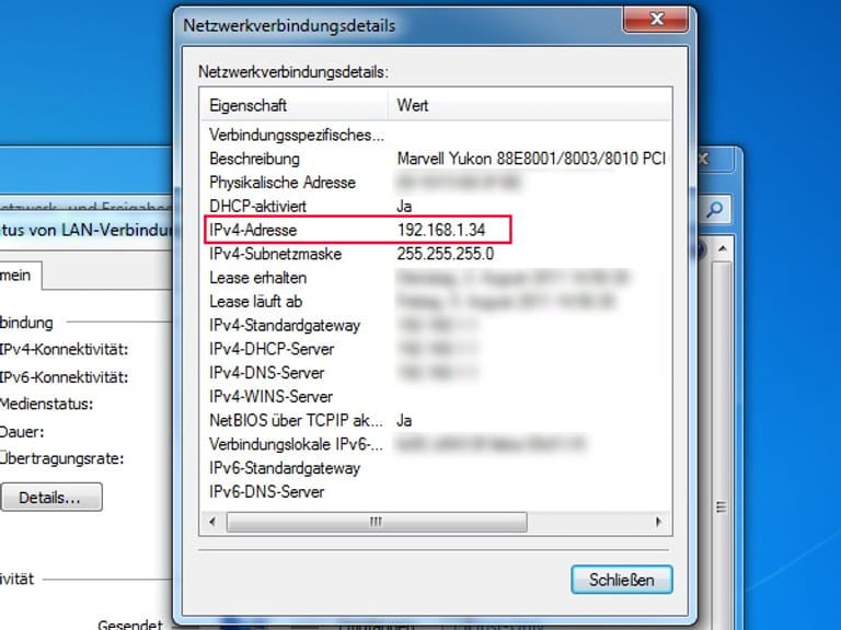 Foto-Show: Wie finde ich meine IP-Adresse heraus? (Screenshot: t-online.de)