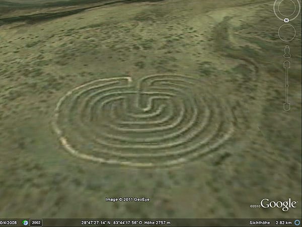 Geoglyphen in Google Earth (Screenshot: t-onlien.de)
