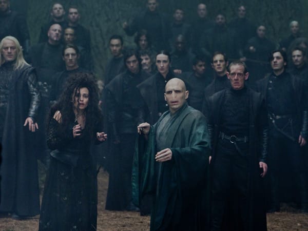 Harry muss sich opfern, um alle anderen zu retten. Deswegen begibt er sich in den Wald, wo Voldemort auf ihn wartet und ihn mit dem Avada Kedavra Fluch niederstreckt. So sollte alles enden.