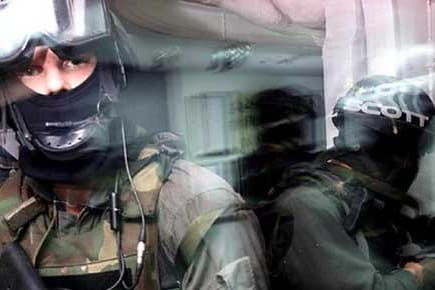 Navy Seals vom Team Zwei (Echo Platoon) bei einer Übungsoperation an Bord der USS Normandy