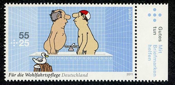 Der Badewannenklassiker „Herren im Bad“ mit Herr Dr. Klöbner und Herr Müller-Lüdenscheidt.