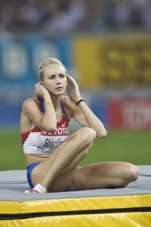 Auch die russischen Hochspringerinnen können sich sehen lassen: Svetlana Shkolina.