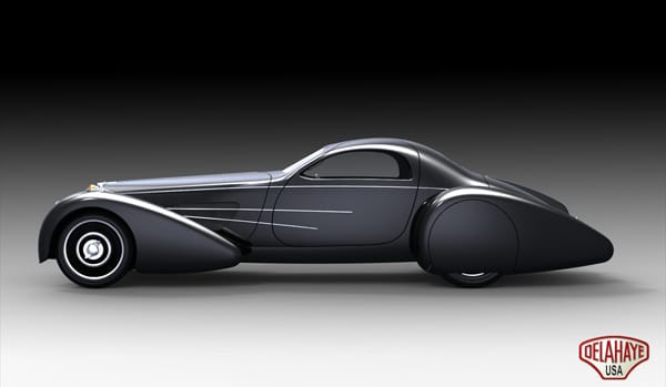 Drei Jahre Entwicklungszeit benötigte der US-Hersteller Delahaye für die Neuinterpretation des legendären Bugatti Type 57S. Ab November 2011 ist der "Bella Figura" Type 57S Coupé zu haben.