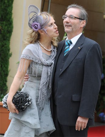 Brandenburgs Ministerpräsident Matthias Platzeck und seine Frau Jeanette Jesorka