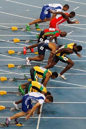 Fehlstart: Usain Bolt hat im 100-Meter-Finale einen totalen Blackout.