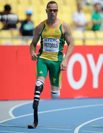 Der Prothesen-Sprinter rennt ins Halbfinale: Oscar Pistorius.