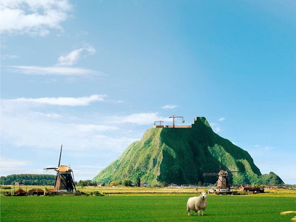 So könnte ein Berg im niederländischen Flachland aussehen.