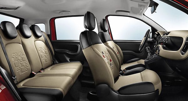 Der Fiat Panda soll Platz für bis zu fünf Insassen bieten. Der Kofferraum ist dank einer verschiebbaren Rücksitzbank variabel.