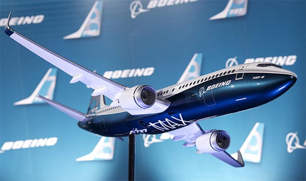 Modell der neuen Boeing 737 Max