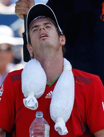 It's getting hot in here: Die aktuelle Nummer vier der Welt, Andy Murray, kämpft mit der Hitze in Flushing Meadows.