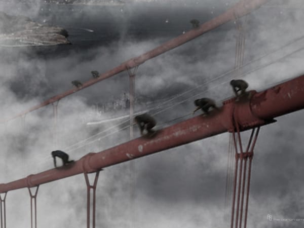 Auf der Golden Gate Bridge formieren sich die Affen, um sich ihre Freiheit zu erkämpfen.