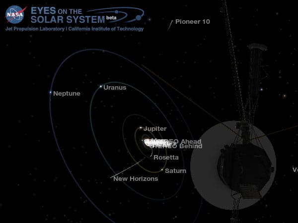 Blick zurück: Die Raumsonde Voyager 2 verlässt das Sonnensystem.
