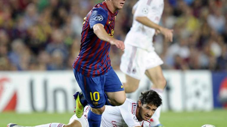 Platz eins: Lionel Messi. Der 24-jährige Argentinier ist für den FC Barcelona unverzichtbar. Sein Rekord-Marktwert liegt bei 100 Millionen Euro. (Quelle für alle Spieler: www.transfermarkt.de)