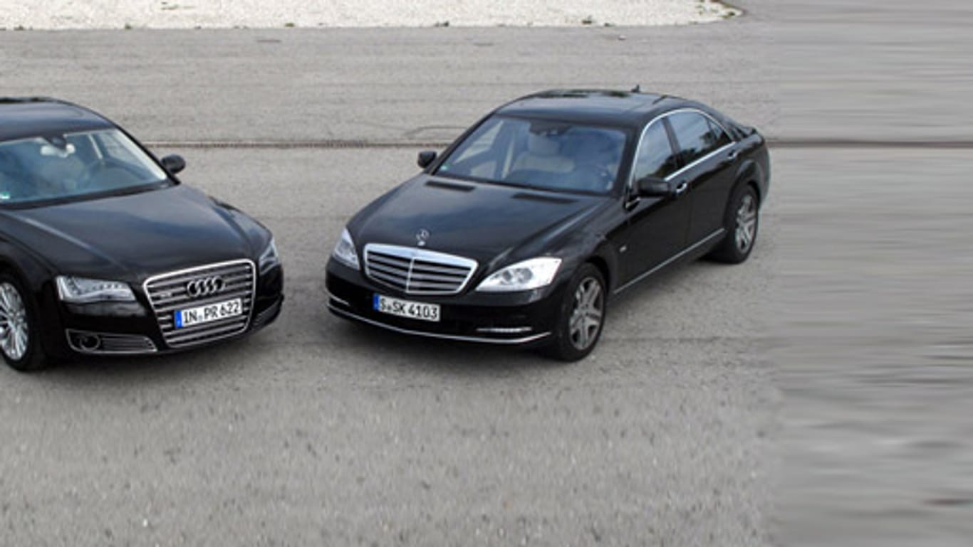 Zwei starke Typen sind die Langversionen von Audi A8 und Mercedes S-Klasse