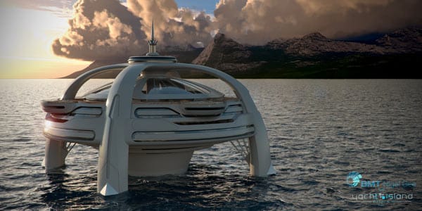 Was auf den ersten Blick vielleicht an Science Fiction erinnert, ist der neuste Clou der Designer von Yacht Island Design: der Entwurf einer runden, 100 Meter langen und 100 Meter breiten Jacht. Diese wirkt mit ihren vier "Beinen", die ins Wasser ragen, so utopisch, dass sie ganz zurecht den Namen "Utopia" trägt.