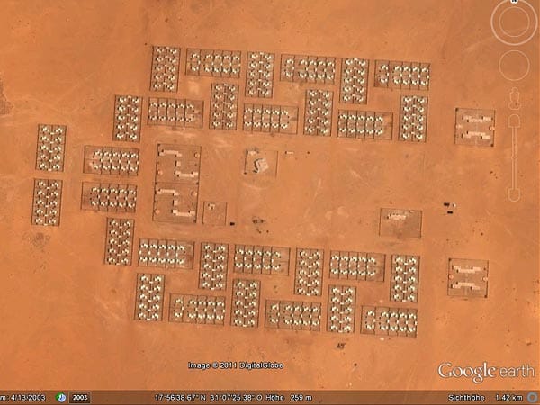 Komplex ohne Wege im Sudan.