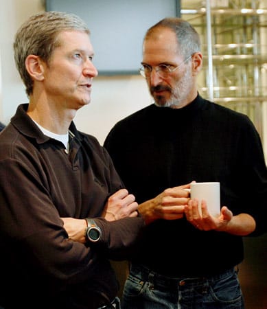Steve Jobs und Tim Cook auf einem Foto aus dem Jahr 2007.