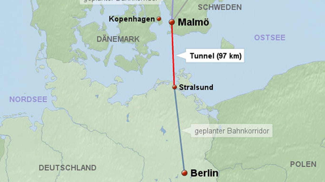 Ein Tunnel unter der Ostsee soll Deutschland mit Schweden verbinden