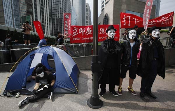 Anti-Banken-Proteste in Asien