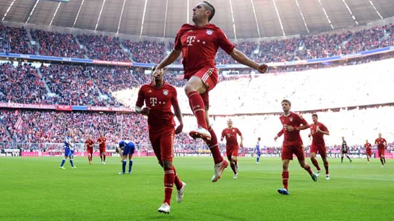 Überragend im Trikot der Bayern: Franck Ribéry ist an allen Münchner Toren gegen Hertha beteiligt.