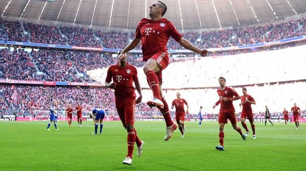 Überragend im Trikot der Bayern: Franck Ribéry ist an allen Münchner Toren gegen Hertha beteiligt. Überragend im Trikot der Bayern: Franck Ribéry ist an allen Münchner Toren gegen Hertha beteiligt.
