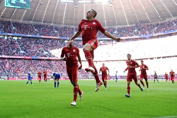 Überragend im Trikot der Bayern: Franck Ribéry ist an allen Münchner Toren gegen Hertha beteiligt.