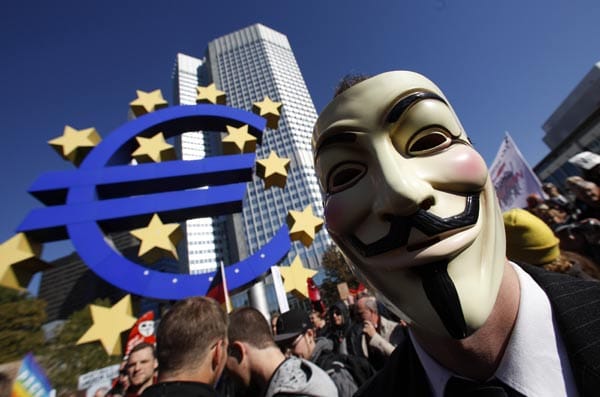 Anti-Banken-Protest in Frankfurt