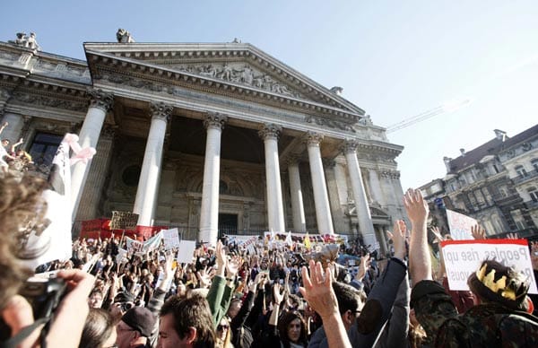 Anti-Banken-Protest in Brüssel