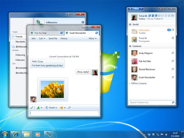 Instant Messaging gibt es schon lange und Software wie Trillian vereint mehrere verschiedene IM-Dienste in einem Fenster.