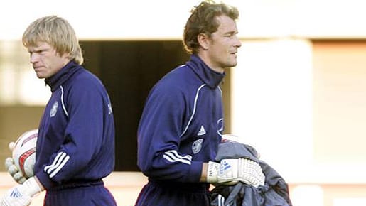 "Titan" gegen "Elfmeter-Killer": Deutschlands Ex-Nationalkeeper Oliver Kahn (li.) und Jens Lehmann.