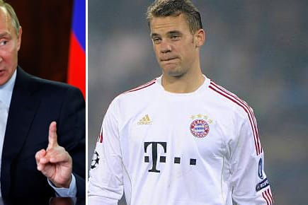 Russlands Ministerpräsident Wladimir Putin (li.) ist bekennender Manuel-Neuer-Fan.