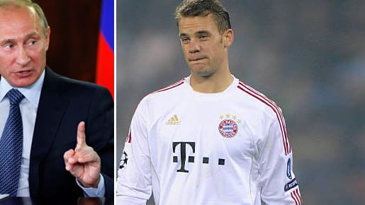 Russlands Ministerpräsident Wladimir Putin (li.) ist bekennender Manuel-Neuer-Fan. Russlands Ministerpräsident Wladimir Putin (li.) ist bekennender Manuel-Neuer-Fan.