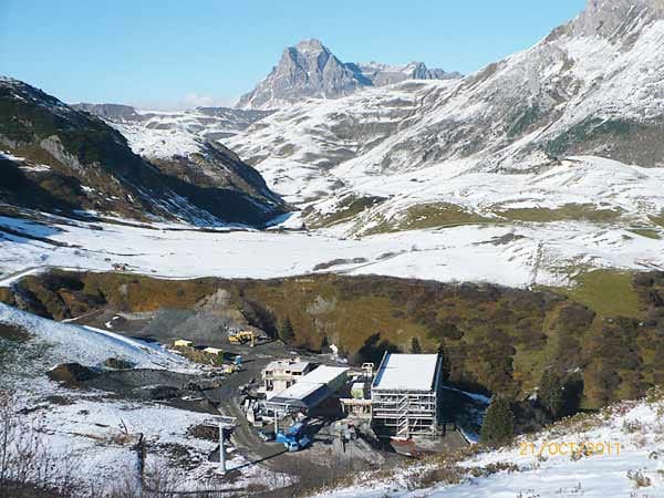Lech am Arlberg eröffnet die neue Weibermahdbahn. (Im Bild während Bauarbeiten)